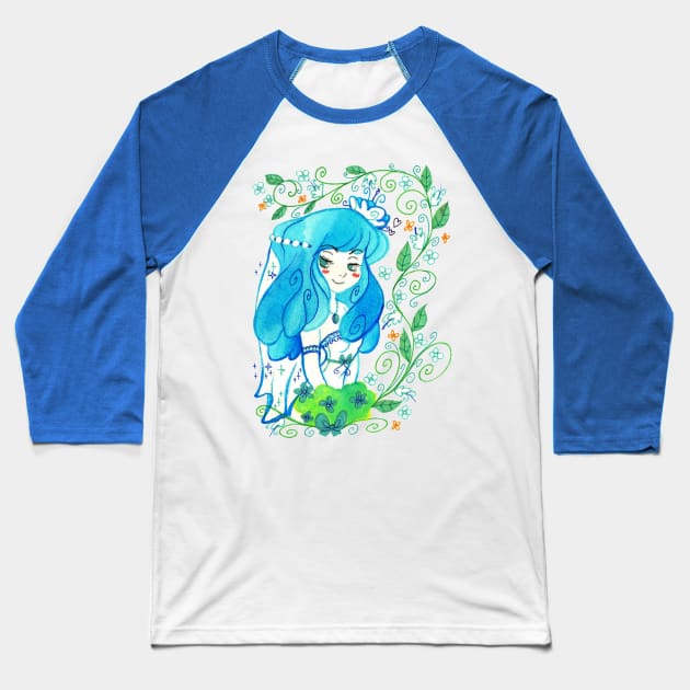 Blue Bride Baseball T-Shirt by saradaboru